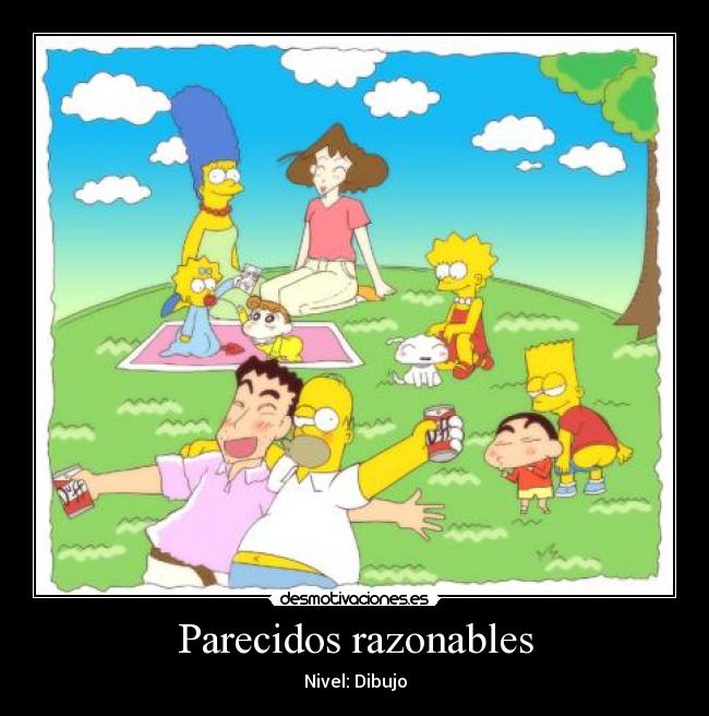 carteles parecido los simpson shinchan lol desmotivaciones