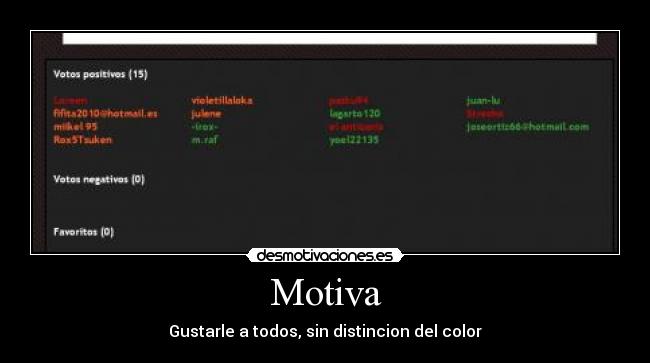 Motiva - Gustarle a todos, sin distincion del color