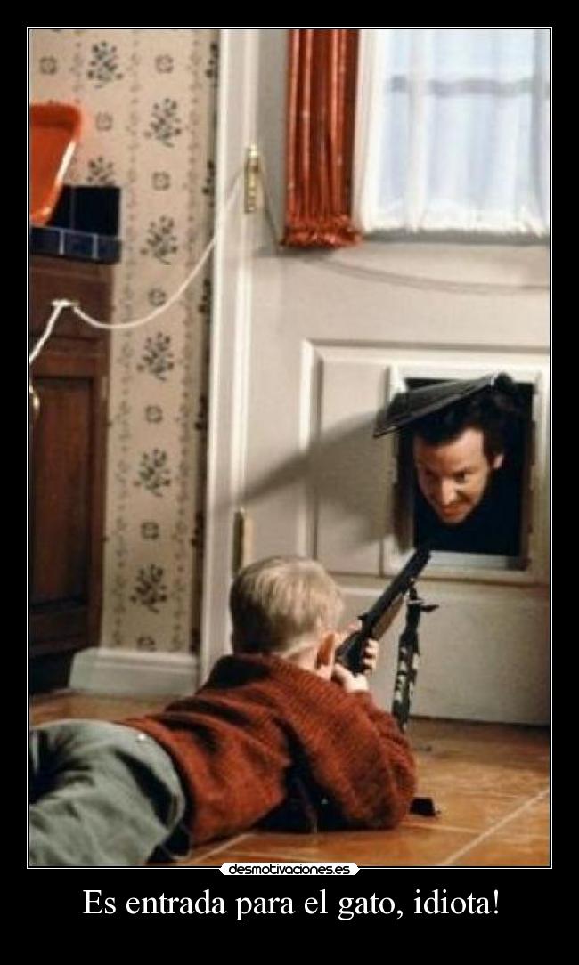 Es entrada para el gato, idiota! -