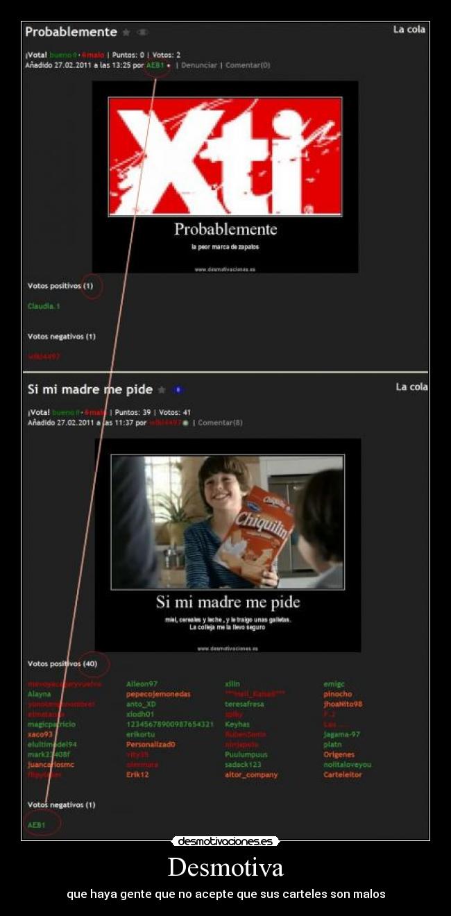 Desmotiva - que haya gente que no acepte que sus carteles son malos