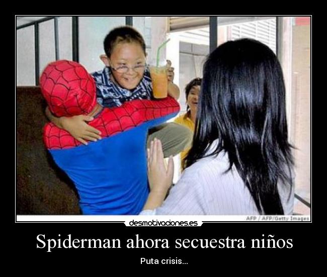 Spiderman ahora secuestra niños -