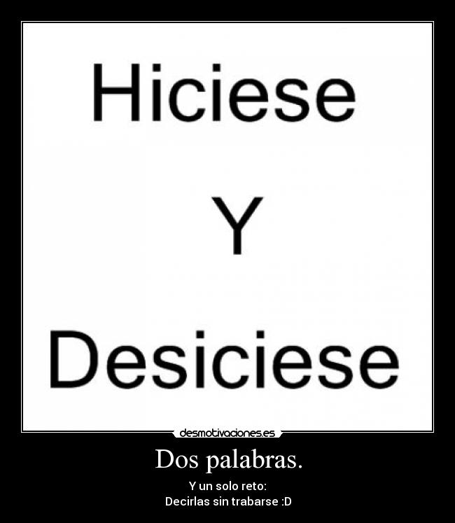 Dos palabras. - 