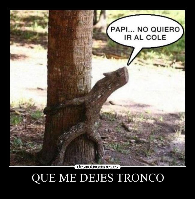 QUE ME DEJES TRONCO -
