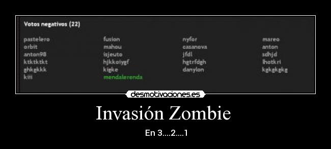 Invasión Zombie - En 3....2....1