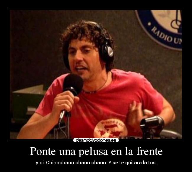 Ponte una pelusa en la frente -