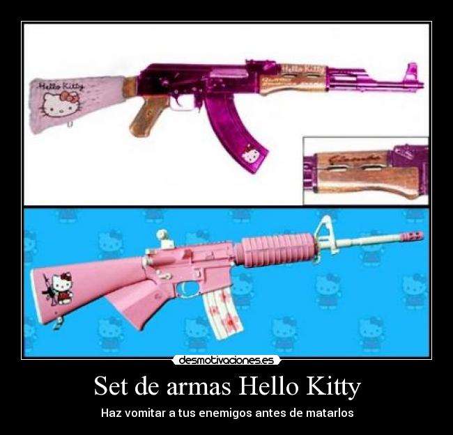 Set de armas Hello Kitty - Haz vomitar a tus enemigos antes de matarlos