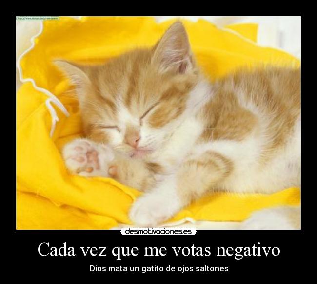 Cada vez que me votas negativo -