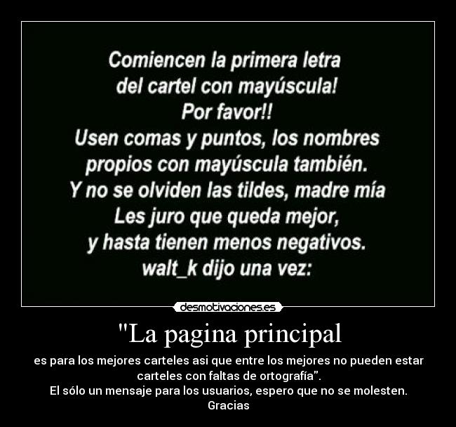 La pagina principal -