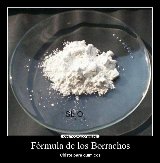 Fórmula de los Borrachos - Chiste para químicos