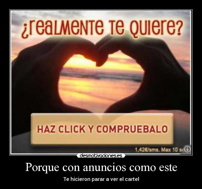 Porque con anuncios como este - Te hicieron parar a ver el cartel