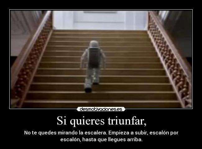 Si quieres triunfar, -
