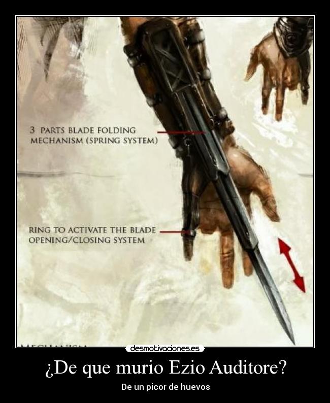 ¿De que murio Ezio Auditore? - De un picor de huevos