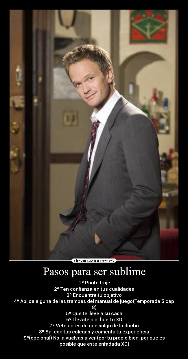 Pasos para ser sublime -