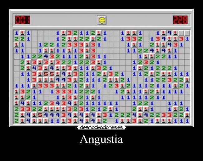 carteles angustia buscaminas desmotivaciones
