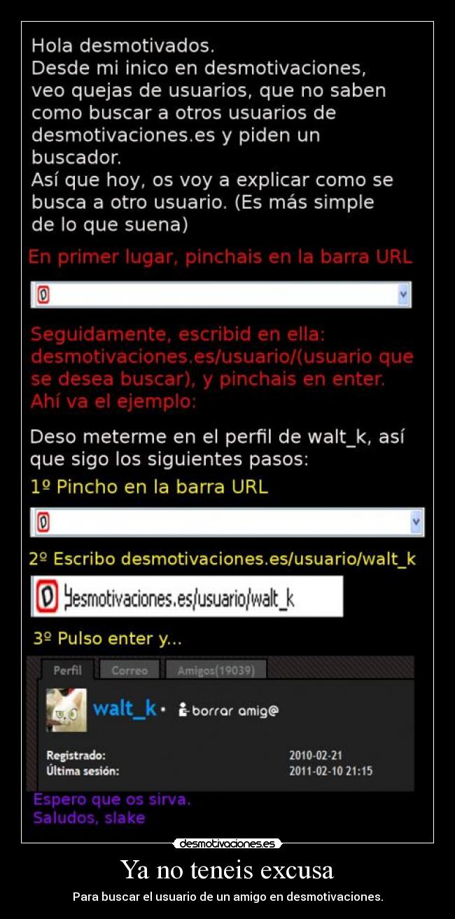 Ya no teneis excusa -