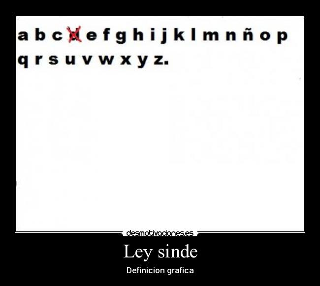 Ley sinde - Definicion grafica