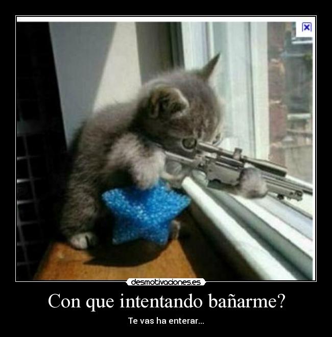 Con que intentando bañarme? - Te vas ha enterar...