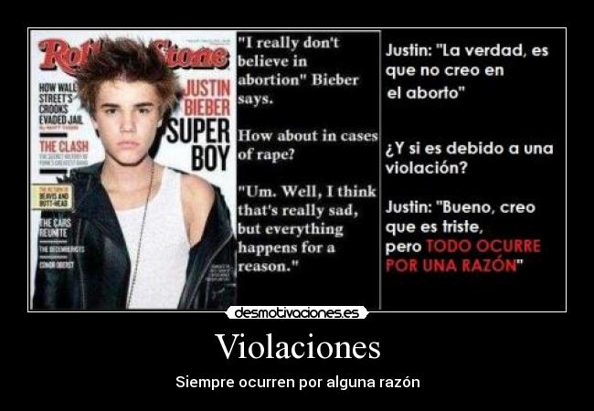 Violaciones - Siempre ocurren por alguna razón