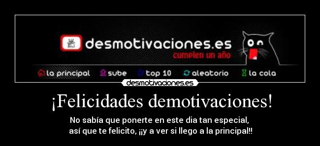¡Felicidades demotivaciones! -