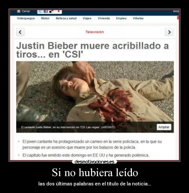 carteles justinbiebermuere desmotivaciones