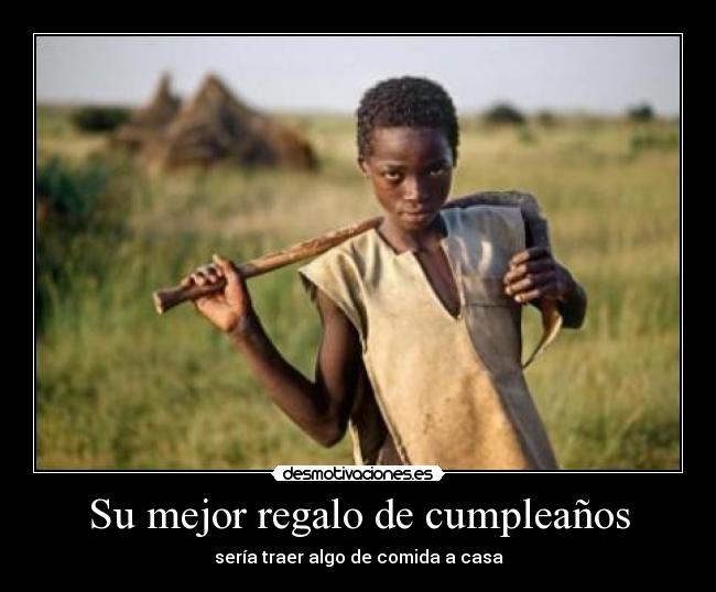 Su mejor regalo de cumpleaños - sería traer algo de comida a casa