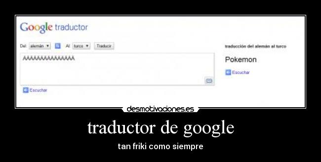 traductor de google - tan friki como siempre