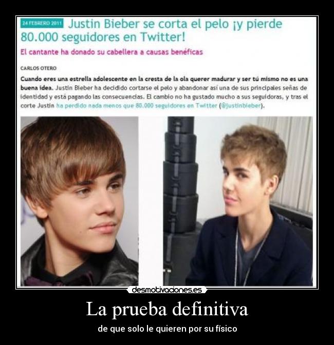 La prueba definitiva - de que solo le quieren por su físico