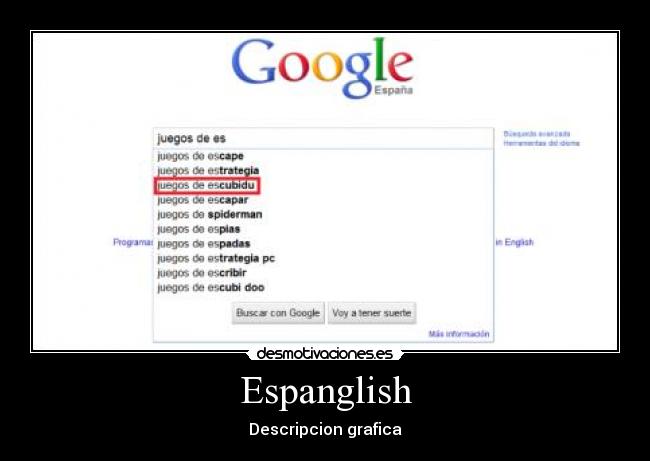 Espanglish - Descripcion grafica