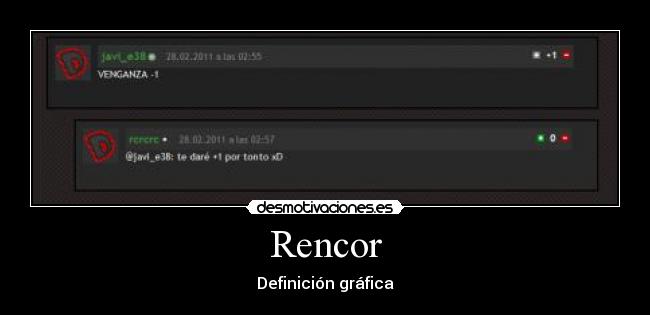 Rencor - Definición gráfica