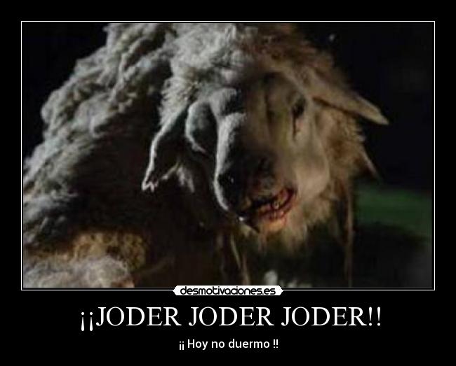 ¡¡JODER JODER JODER!! - ¡¡ Hoy no duermo !!