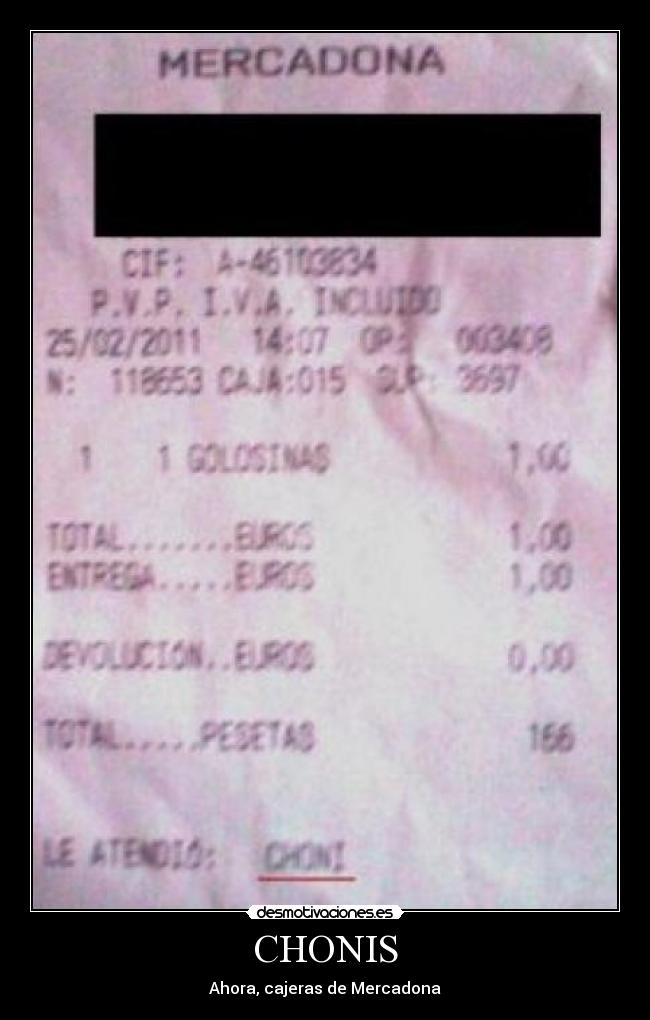 CHONIS - Ahora, cajeras de Mercadona