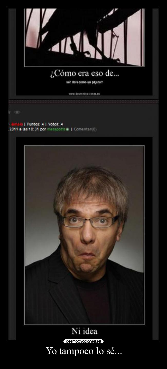 Yo tampoco lo sé... - 