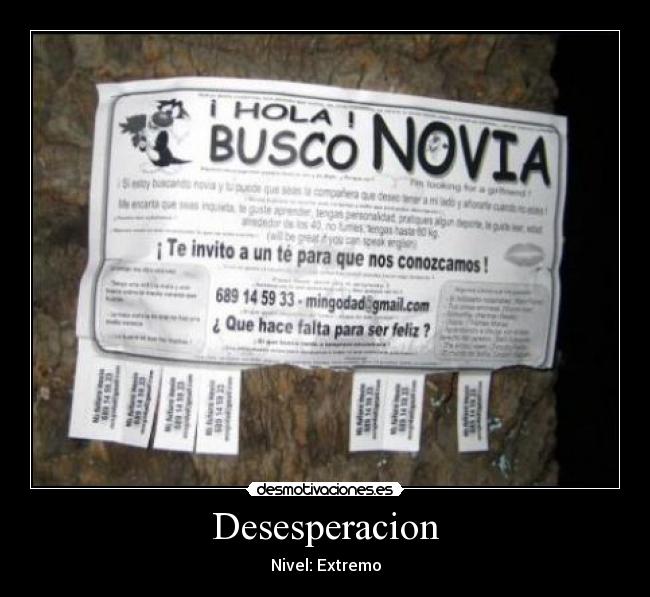 Desesperacion - Nivel: Extremo