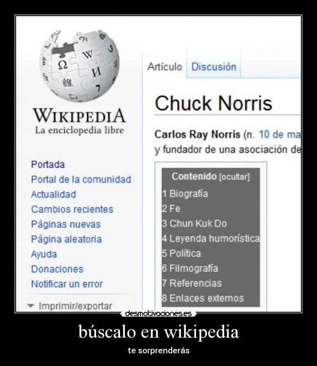 búscalo en wikipedia - te sorprenderás