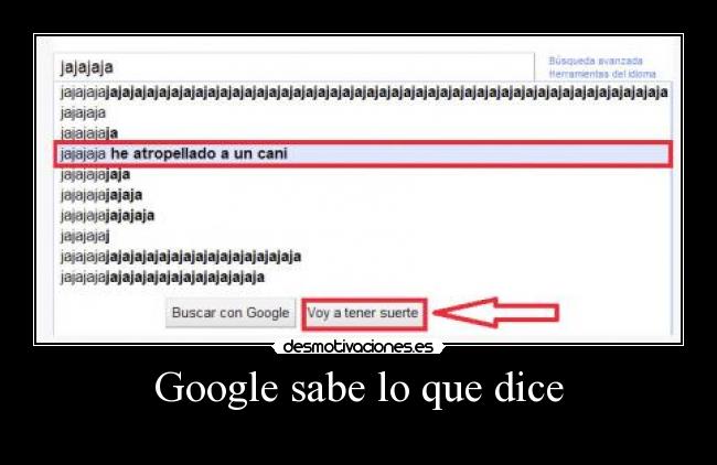Google sabe lo que dice -