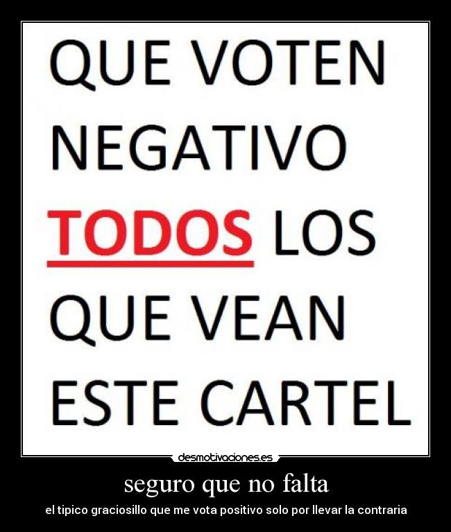 seguro que no falta -