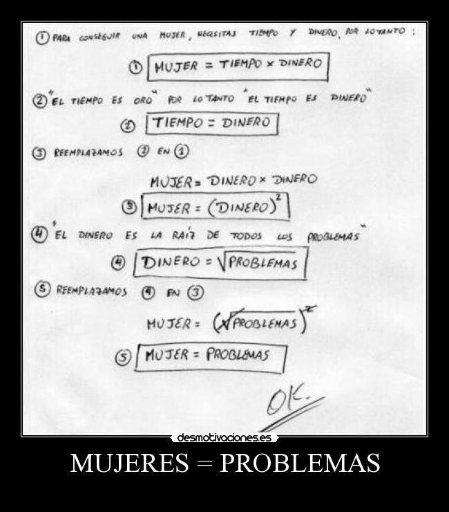 MUJERES = PROBLEMAS - 