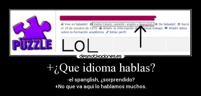 +¿Que idioma hablas? -