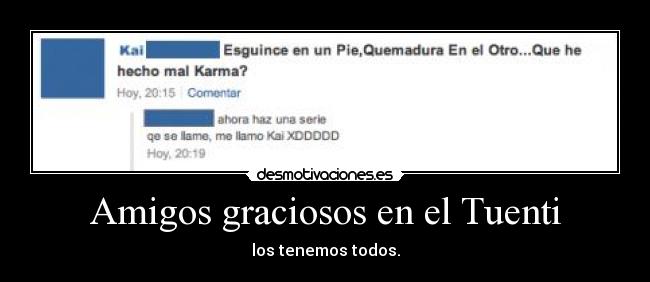 Amigos graciosos en el Tuenti - 