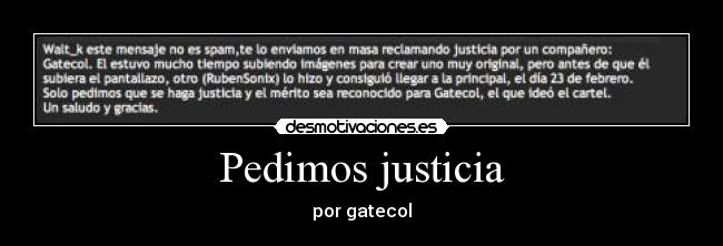 Pedimos justicia - por gatecol