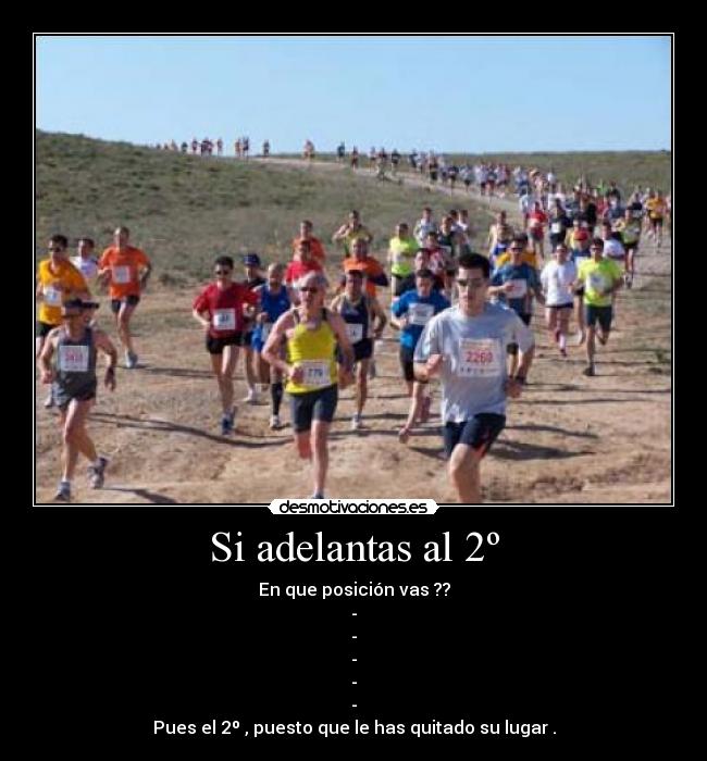 Si adelantas al 2º - 