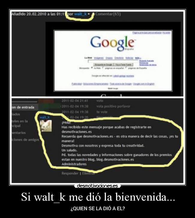 Si walt_k me dió la bienvenida... - 