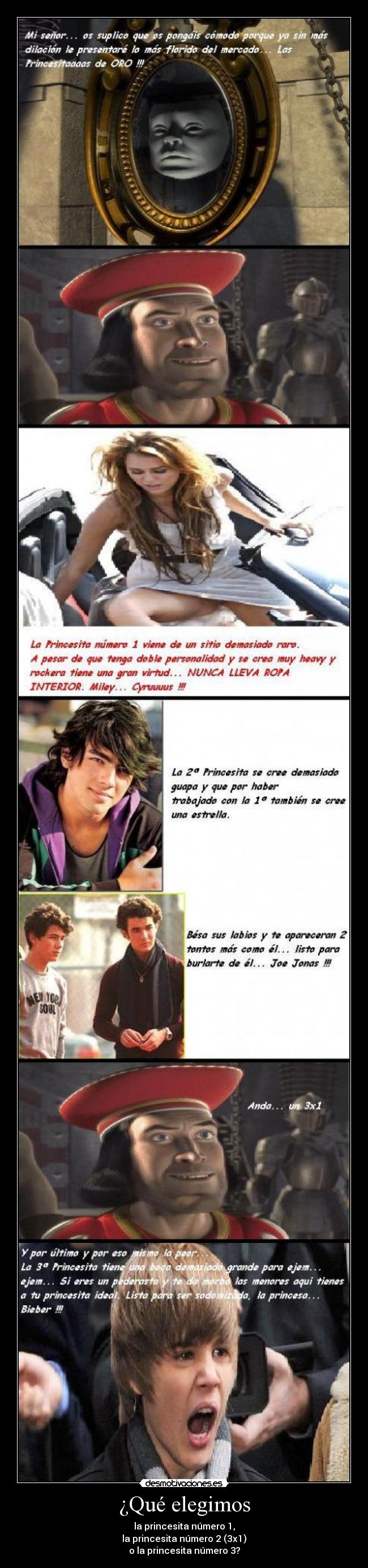 ¿Qué elegimos - la princesita número 1,
la princesita número 2 (3x1)
o la princesita número 3?