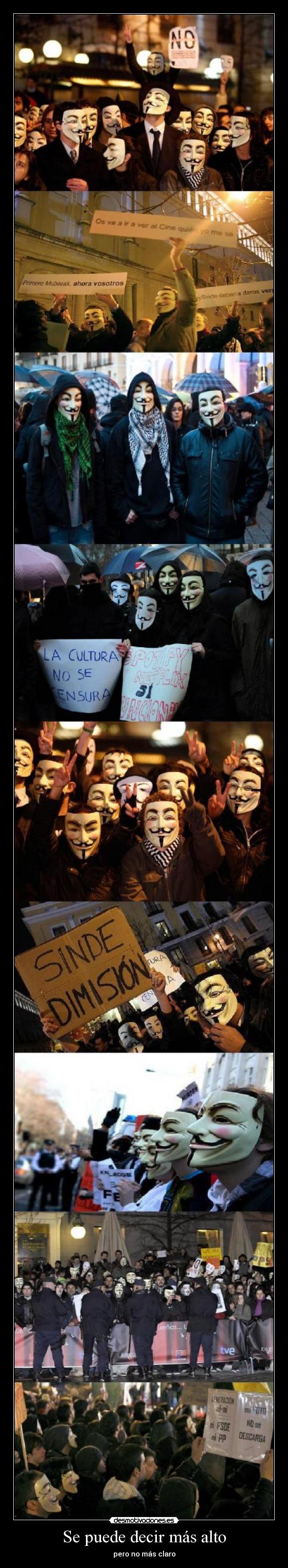 Se puede decir más alto - pero no más claro