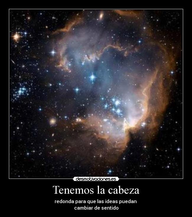 Tenemos la cabeza - redonda para que las ideas puedan
cambiar de sentido