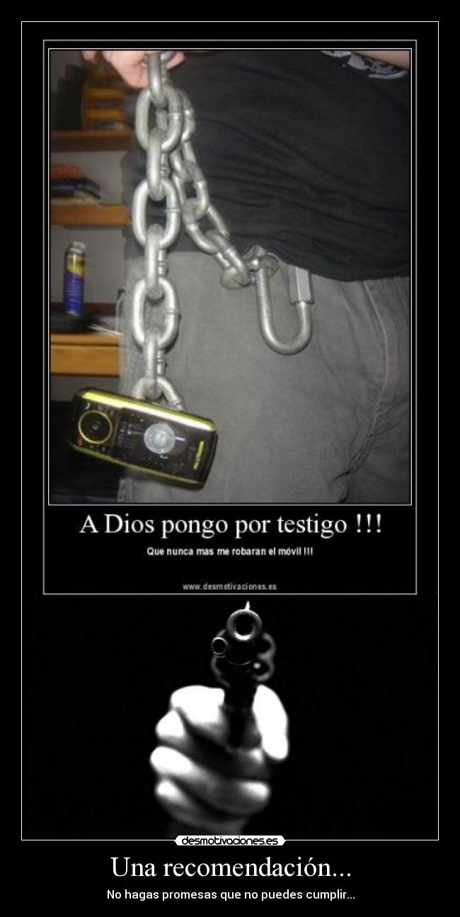 Una recomendación... -