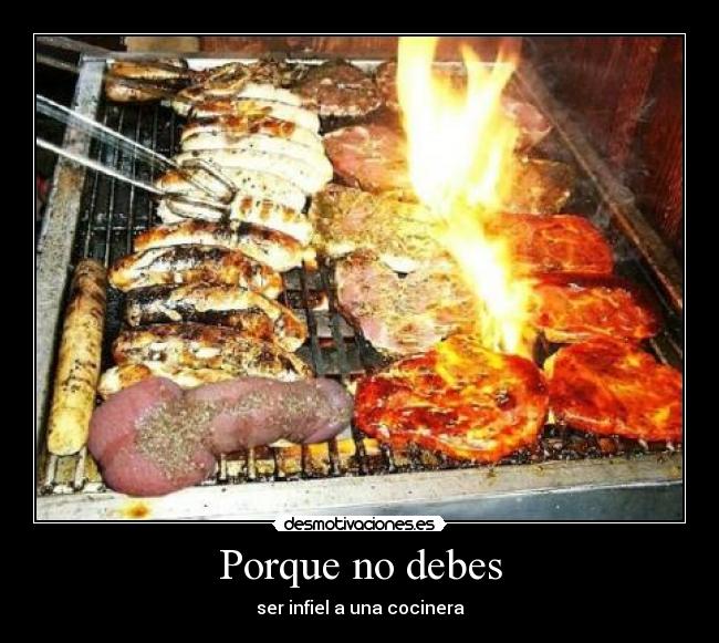 Porque no debes - ser infiel a una cocinera