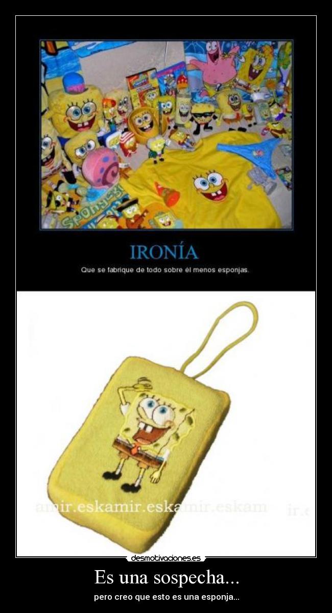 Es una sospecha... - pero creo que esto es una esponja...