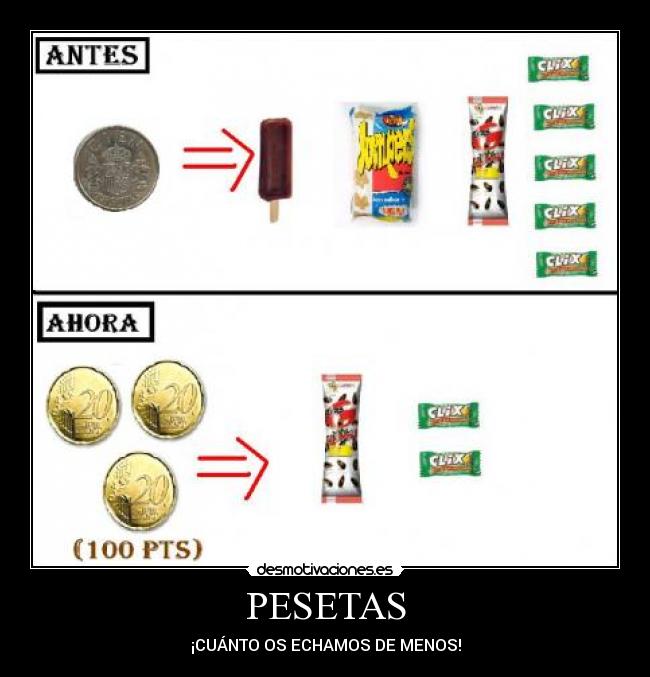 carteles pesetas euros pipas desmotivaciones