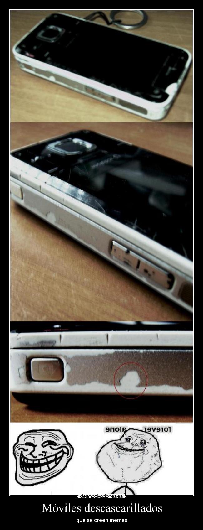 Móviles descascarillados -